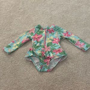 Little me tropical bathing suit